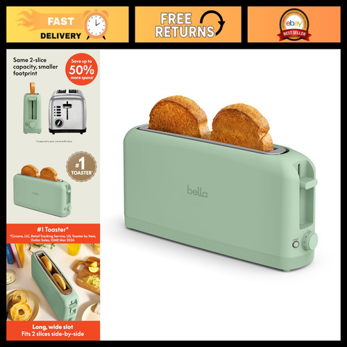 Slim slice toaster fits - slim, 2-slice